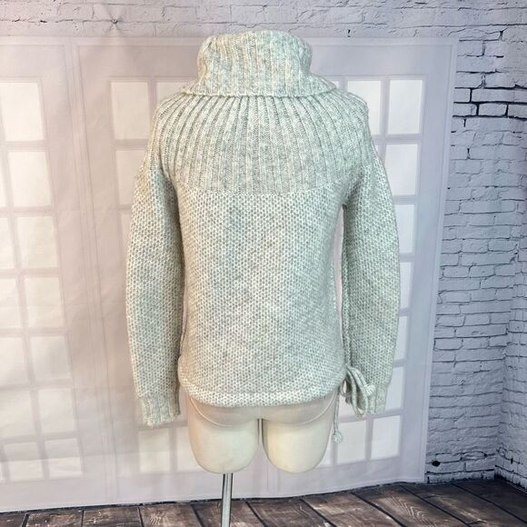 Madewell Turtleneck Knit-rib Long Sleeve Drawstring Hem Mohair Sweater Size XS - Picture 9 of 14